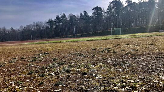 Nach wie vor in einem desolaten Zustand präsentiert sich die Sportanlage "Auf der Bein" in Weierbach.