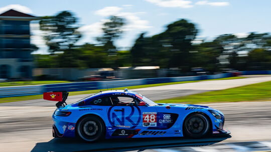 Der Einsatz von Luca Stolz und seinen US-Teamkollegen Scott Noble und Jason Hardt im AMG-Winward Mercedes mit der Startnummer 48