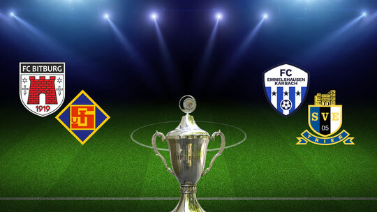 Wer wird ins Finale des Fußball-Rheinlandpokals einziehen? Die Entscheidung fällt am Mittwochabend.