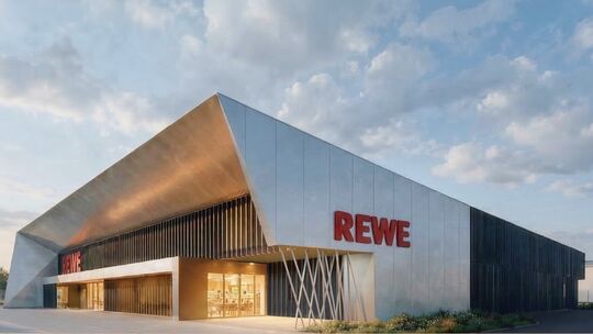 So soll der neue Rewe-Markt im Rauental aussehen, wenn er fertig ist.