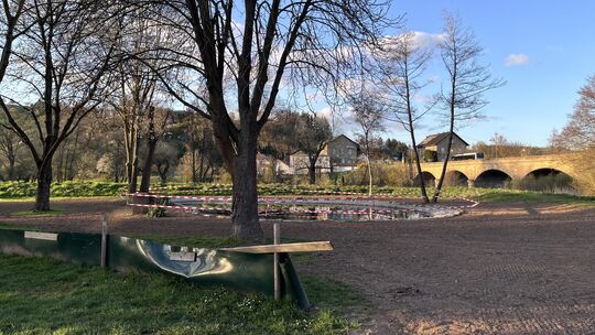 Die alte Teichfolie wurde ausgetauscht und neue Pflanzen haben bereits Einzug im sanierten Laichgewässer auf der Tuchbleiche gef