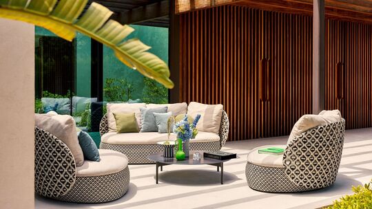 Loungemöbel aus verschiedenen Modulen von Dedon