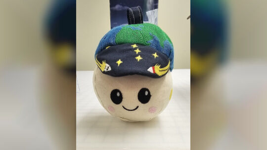 Das Schwerelosigkeits-Maskottchen "Rise"