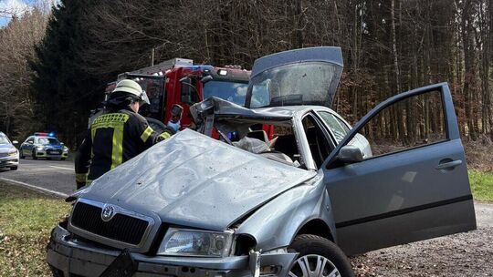 Massive Zerstörung an der L281: Nachdem der Pkw eines 18-Jährigen am späten Nachmittag ins Schleudern geraten war, prallte er mi