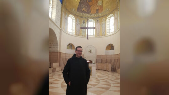 Pater Simeon (Gloger) mit Wurzeln in Mayen lebt in der Dormitio-Abtei in Jerusalem. Sie ist auch an Ostern aufgrund des Krieges