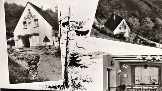 Bilder aus besseren Tagen: Eine Postkarte zeigt das Haus Bergfriede alias "Minz" vor seiner Schließung.