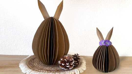 3D-Osterhase aus Kraftpapier