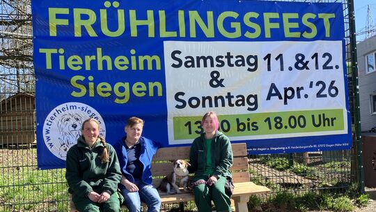 Die Mitarbeiter und Ehrenamtler vom Tierheim Siegen freuen sich darauf, am 11. und 12. April das Tierheim und seine Bewohner int