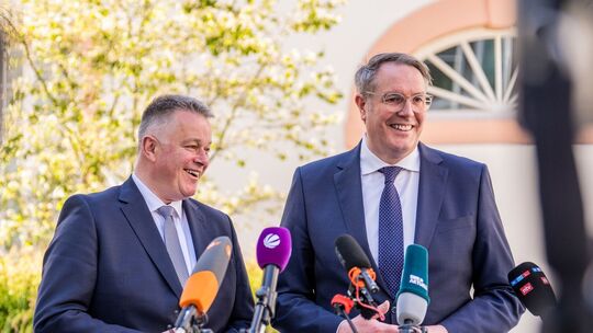 Abschluss-PK - Sondierungsgespräche von CDU und SPD