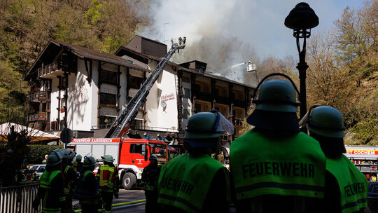Brand am Hotel Weißmühle in Cochem