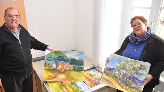 Eichenauer-Tochter Claudia Frey und der langjährige Bürgermeister Kirns, Fritz Wagner, hatten 2008 das Lebenswerk von Franz und