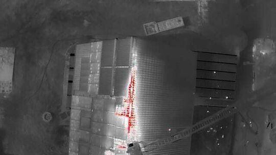 Die Wärmebildkamera der kreisstädtischen Feuerwehr gab Aufschluss über den Brandherd.