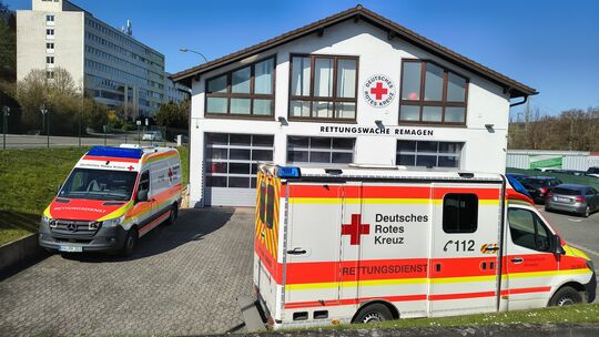 Die Remagener Rettungswache war von der Flutkatastophe im Ahrtal nicht betroffen. Andere im Kreis befinden sich noch in der Phas