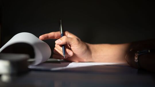 Schüler bei einer Prüfung