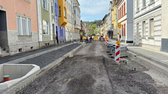 Die Arbeiten in der Andernacher Wilhelmstraße befinden sich derzeit auf der Zielgeraden. In diesem und den kommenden Jahren steh