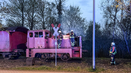 Es brannte im Motorraum des Denkmals zur Erinnerung an die Birkenfelder Eisenbahn, die im Jahr 1991 vollständig stillgelegt wurd