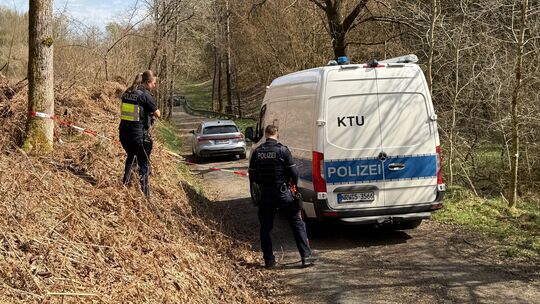 Ein Waldstück bei Wenden im Sauerland, nahe der Autobahn 4: Hier wurde am Wochenende ein stark verwester Frauenschädel gefunden.