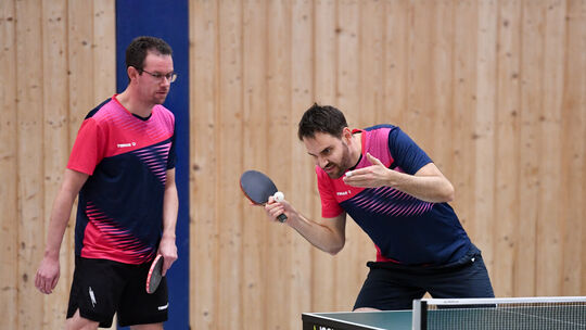 Nico Wollschlag (links) und Markus Mandry mussten sich im fünften Satz mit 10:12 denkbar knapp geschlagen geben.