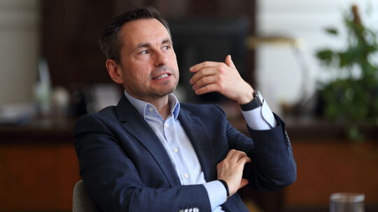 Koblenz Rathaus, Amtszimmer des OB
Oberbürgermeister David Langner