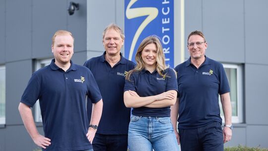 Geballte Synergien: Das Team der neuen Geschäftsführung der Michael Bruch Elektrotechnik GmbH mit dem Senior-Chef (von links: Jo