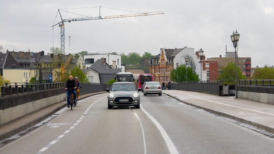 Die Verkehrsführung auf der Balduinbrücke in Koblenz könnte in einigen Monaten schon anders aussehen.