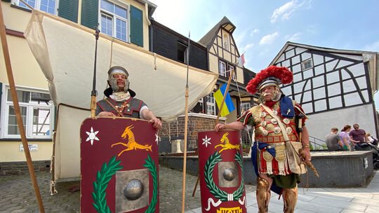 Soldaten aus der Römerzeit erinnern an die Zeit, in der Remagen ein Kastell war.