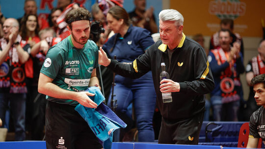 Nichts zu machen: Sam Walker (links), Anton Stefko und Co. konnten gegen die hoch motivierten Grünwettersbacher keinen Satz für