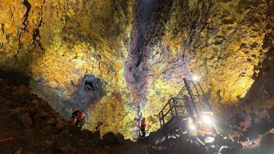 Magmakammer des erloschenen Thrihnukagigur-Vulkans