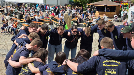 Die Mitglieder der Marktgesellschaft ließen ihren "Marktschrei" im Verlauf des Tages gleich drei Mal ertönen.