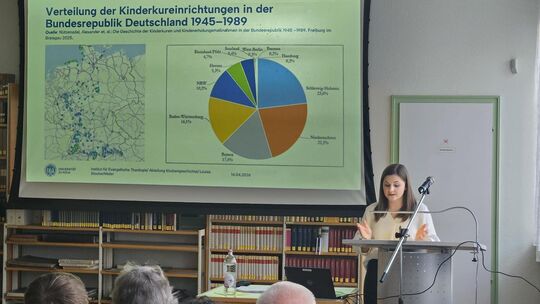 Louisa Stockschläder ist mit ihrem Vortrag im Landeshauptarchiv Koblenz über Kinderverschickung im Westerwald auf große Aufmerks