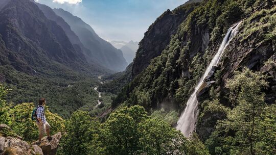 Wasserfall bei Foroglio im Val Bavona