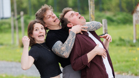 Quatsch machen können sie, aber eben auch mehr als nur Comedy: Das Improtheater Koblenz (von links) besteht derzeit aus Katharin