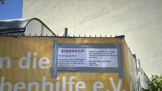 Ein Aufruf an Zeugen, sich zu melden, hängt an der Absperrung um den Wagen.