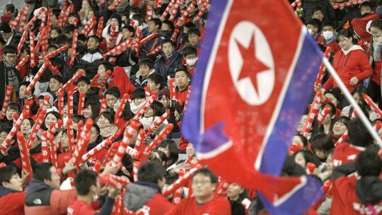Nordkoreanische Fußballfans
