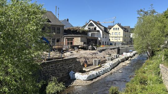 Das zentrale Projekt im Nordosten der Mayener Kernstadt ist der Umbau des Wasserpförtchens. Rechts im Hintergrund zu sehen: die
