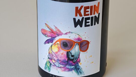Das Etikett von "Kein Wein". Das Etikett von "Kein Wein".