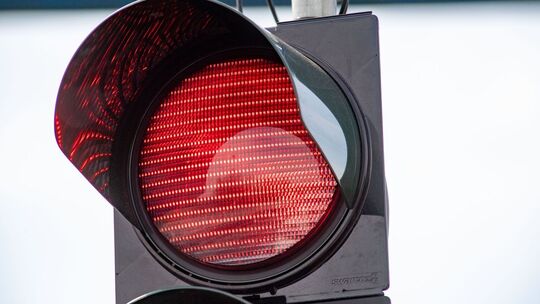 Rotlicht an einer Ampel