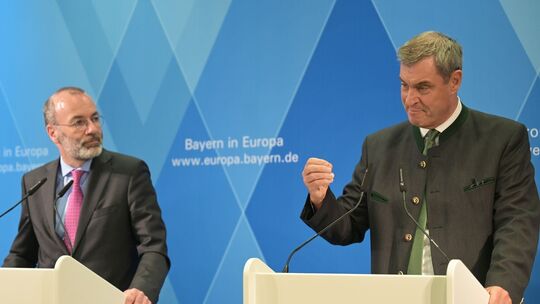 Söder und bayerisches Kabinett in Brüssel Söder und bayerisches Kabinett in Brüssel