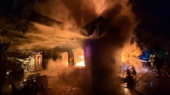 Feuer zerstört Gaststätte in Speyer