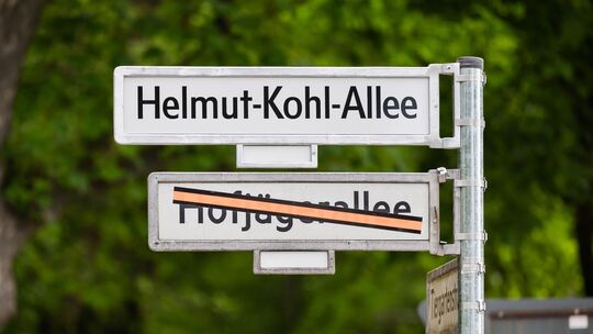 Einweihung der Helmut-Kohl-Allee