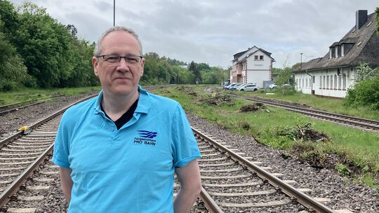Mit der Reaktivierung der Hunsrückquerbahn für den Güterverkehr gibt er sich nicht zufrieden: Wolfgang Müller - seit 2018 im Hun