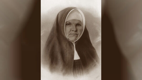 Porträt der Gründerin des Ordens der Arme Dienstmägde Jesu Christi, Katharina Kasper. Der Orden kann in diesem Jahr seinen 175.