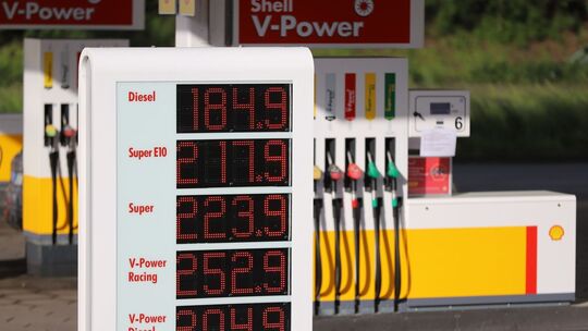 Dieselpreis an Autobahntankstelle