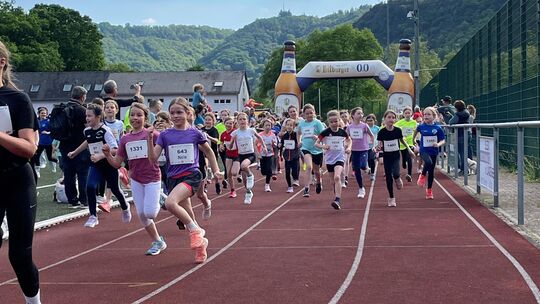 Unter den insgesamt rund 1500 Teilnehmern des Sparkassen-Firmenlaufs in Cochem waren in diesem Jahr auch 400 Kinder, die auf der