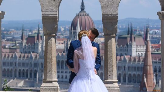 Hochzeitspaar in Budapest