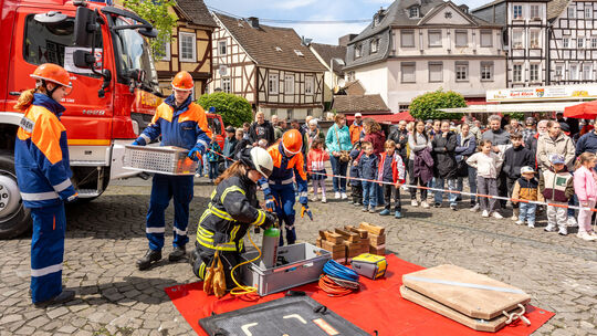 Die Feuerwehr Linz zeigte einige Übungen und Rettungseinsätze.