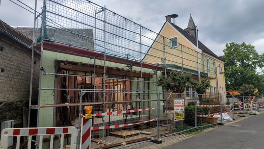 Die Arbeiten am Rohbau für die Erweiterung des Rathauses Gutenacker nehmen immer mehr an Fahrt auf.