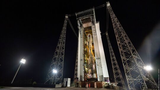 Vega-C-Rakete mit Satellit "Smile" Vega-C-Rakete mit Satellit "Smile"