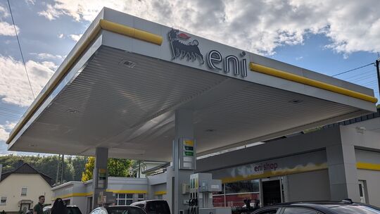 Die Eni-Tankstelle in Mudersbach.