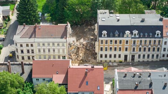 Nach dem Hauseinsturz in Görlitz